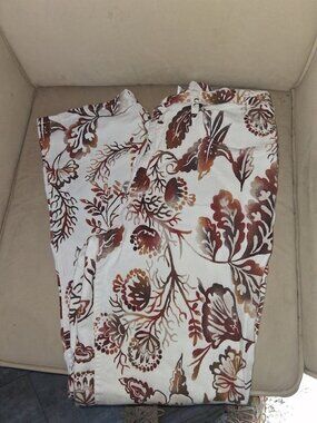 Chico's Design Leaf Print Stretch Jeans Chico's 2.5 Sz 14